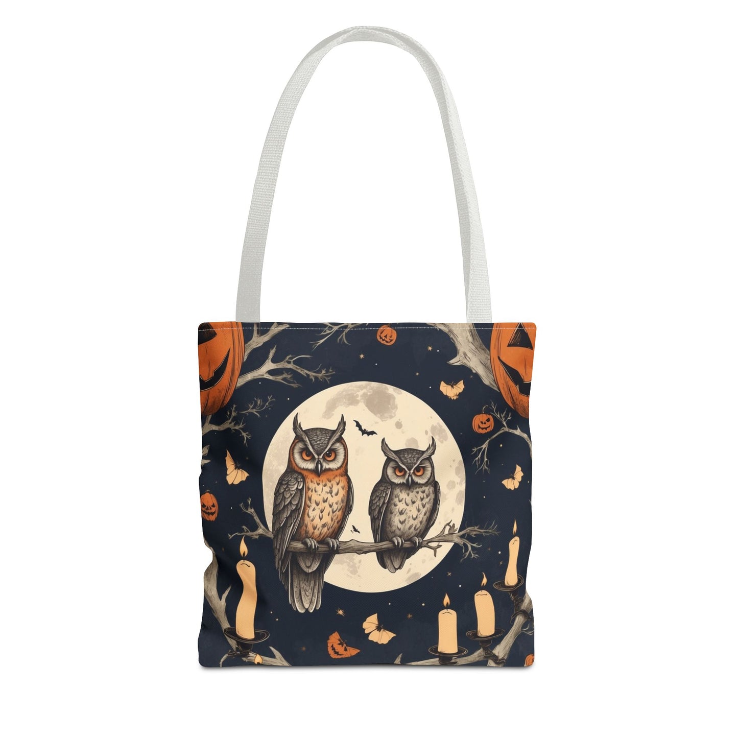 Halloween Owl Tote Bag | Spooky Owl Carryall for Fall | Perfect for Trick-or-Treating, Autumn Outings, Everyday Use, Gifts