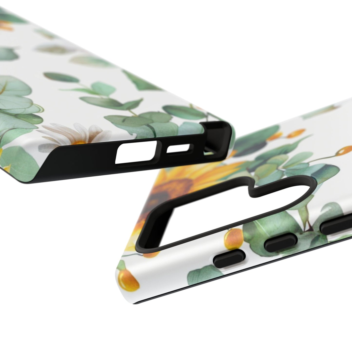Sunflower & Eucalyptus Tough Phone Case — Protective Floral iPhone Case