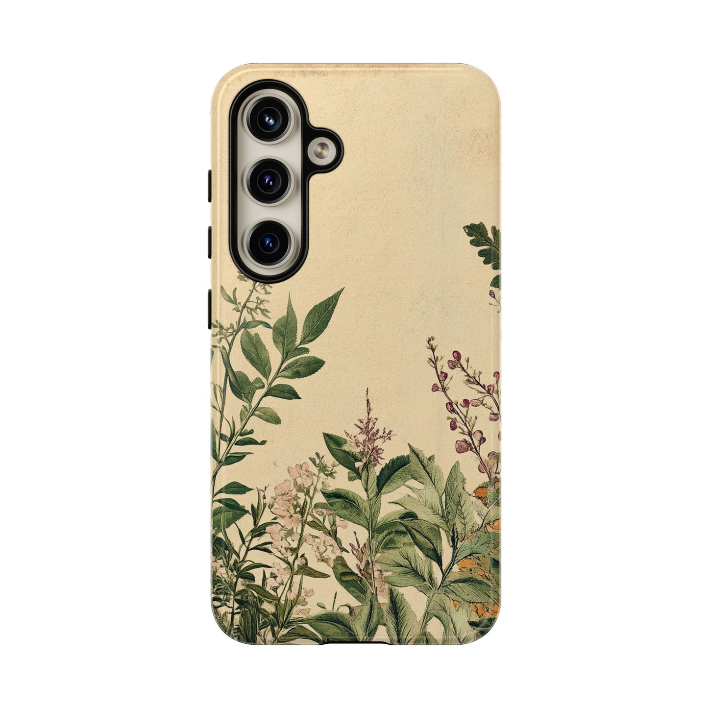 Floral Vintage Tough Case – Botanical Protective Phone Cover,Plants Lovers