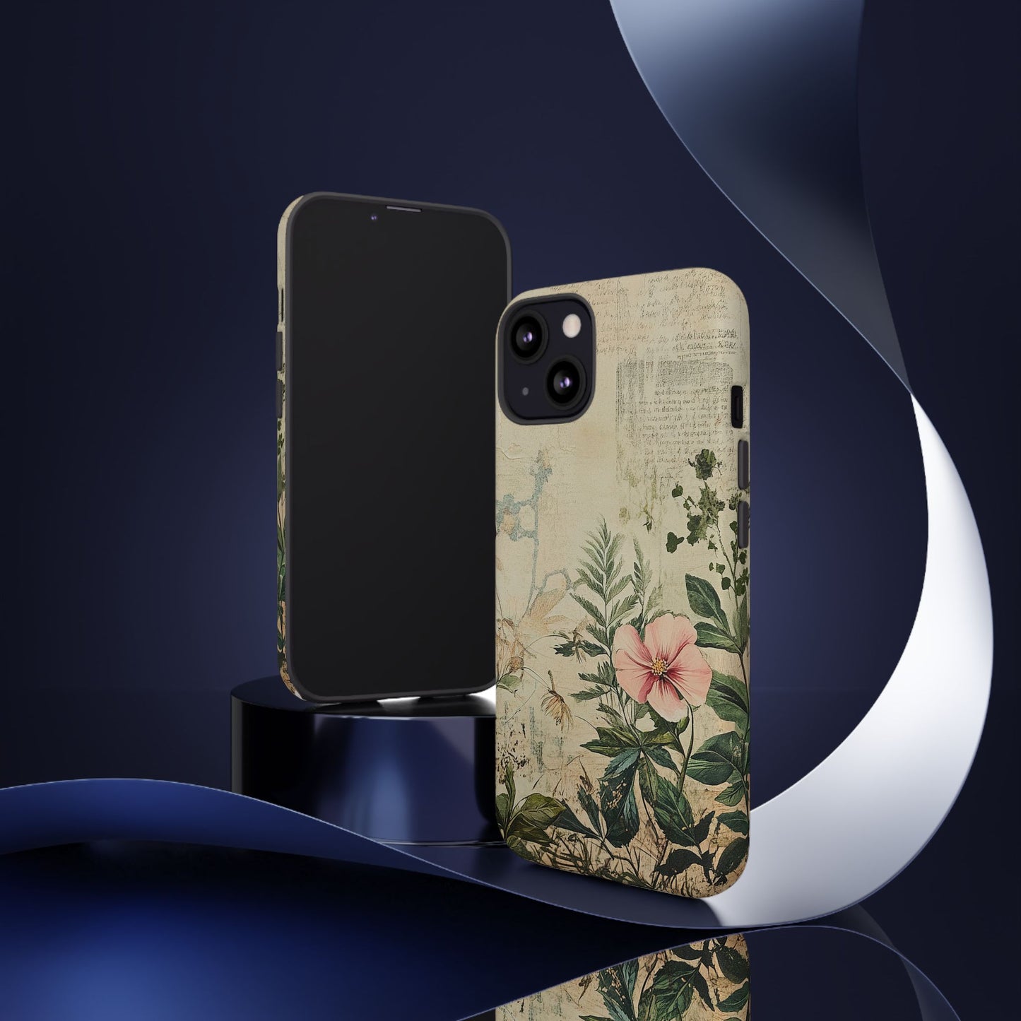 Floral Vintage Tough Case – Botanical Protective Phone Cover,Plants Lovers
