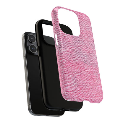 Pink Textured Tough Magnetic Phone Case — Durable Magnetic Snap-On iPhone Cover