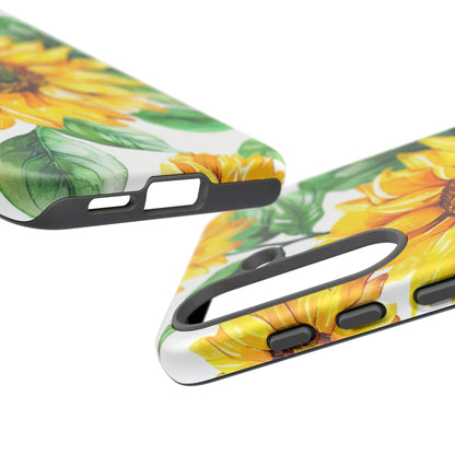 Sunflower Tough Phone Case — Bright Floral Protective Cover