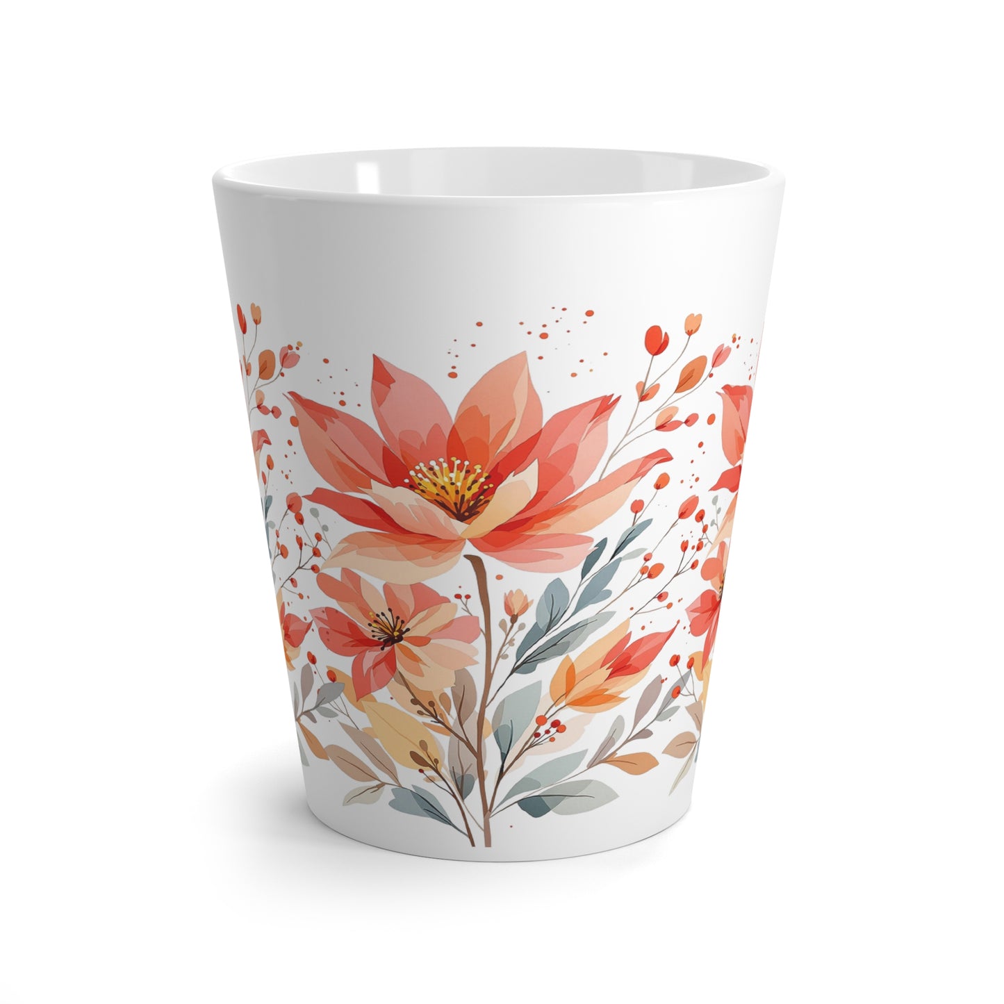 Latte Mug,Floral Pattern ,A perfect Gif For Her.