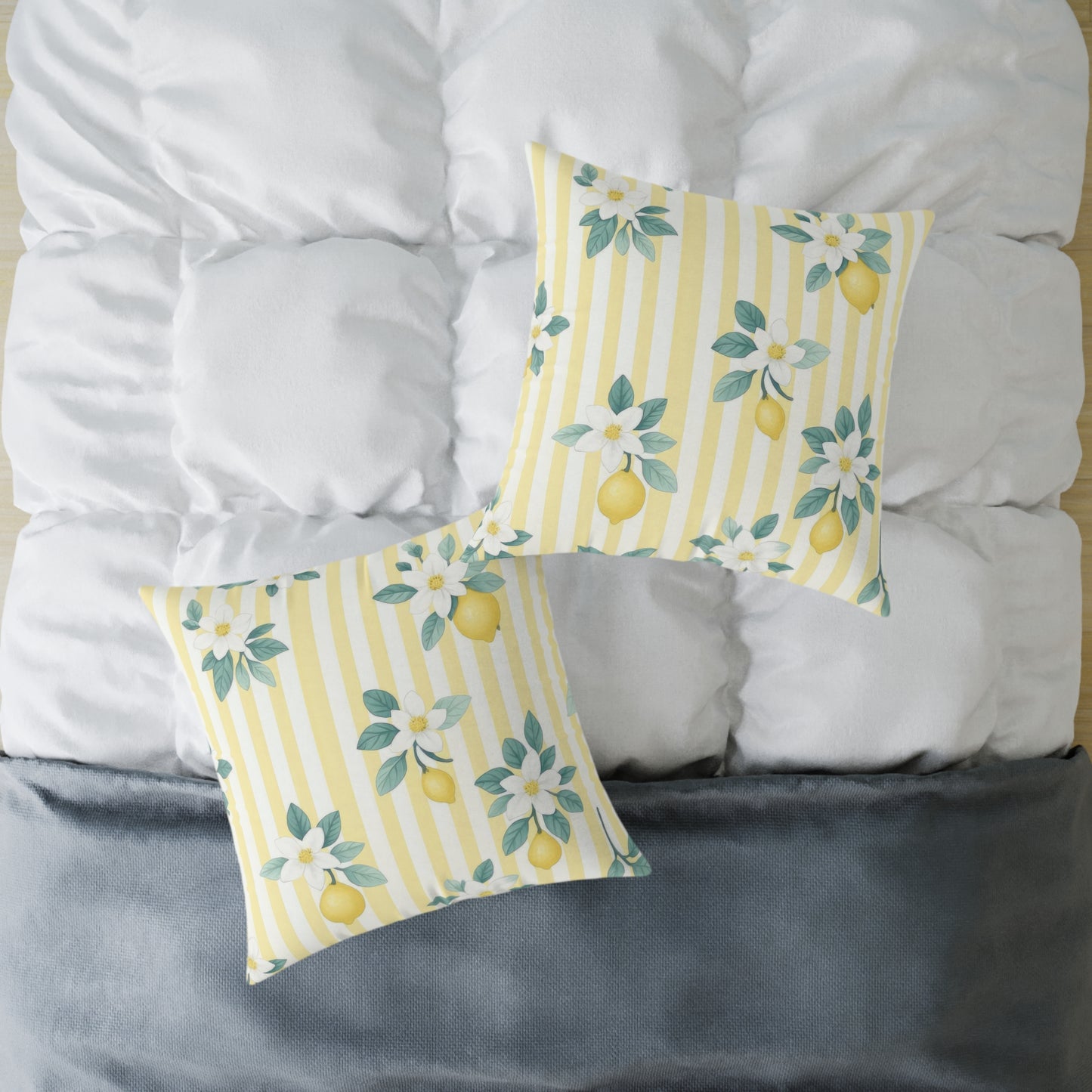 Square Poly Canvas Pillow lemon lovers