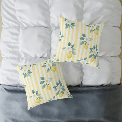 Square Poly Canvas Pillow lemon lovers