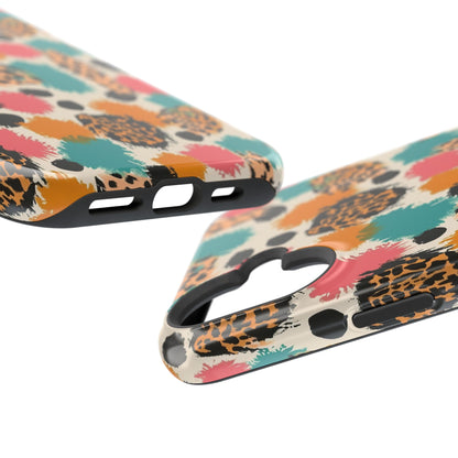 Leopard Splash Magnetic Impact Phone Case — Colorful Abstract Animal Print