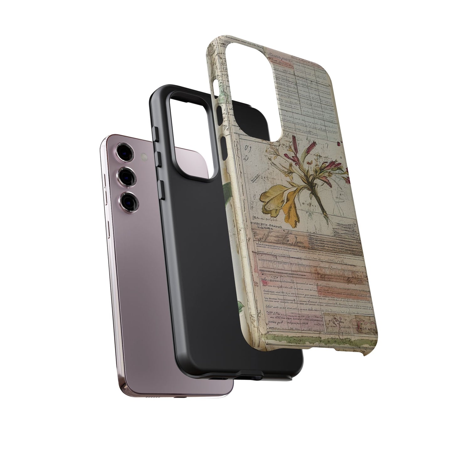 Vintage Botanical Tough Case — Floral Collage Phone Cover