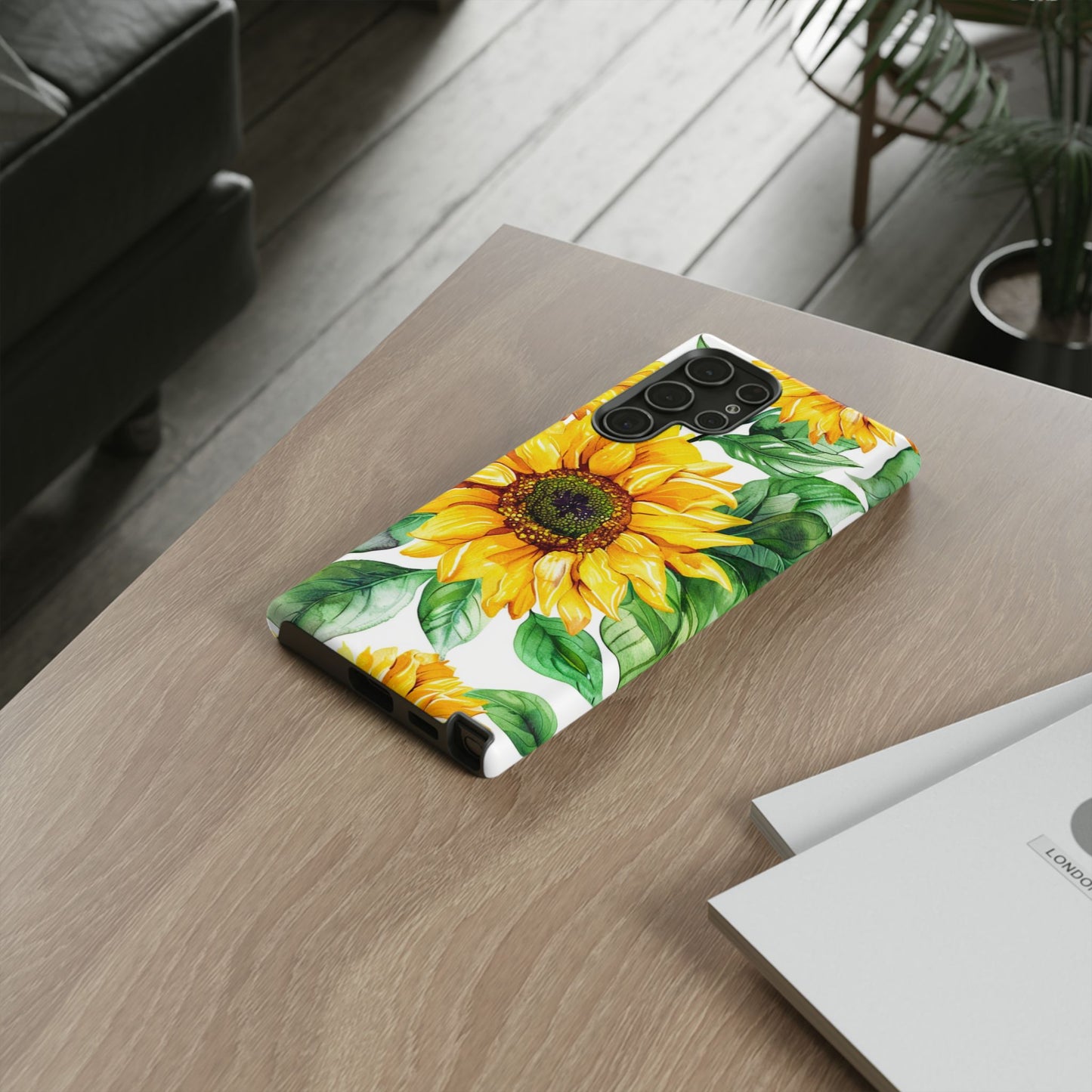 Sunflower Tough Phone Case — Bright Floral Protective Cover