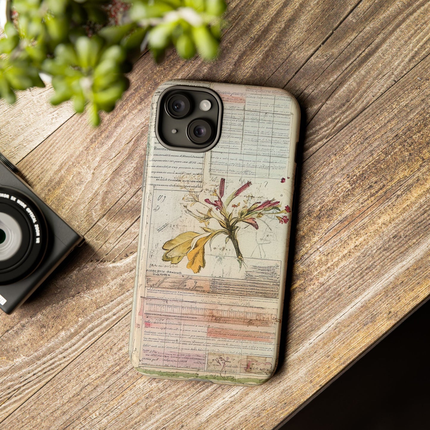 Vintage Botanical Tough Case — Floral Collage Phone Cover