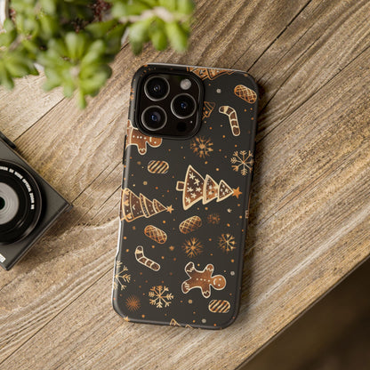 Christmas Cookie Phone Case,Black And Gold ,Case Holidays Case