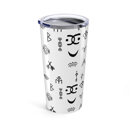 Tribal Pattern Tumbler 20oz - Unique Travel Mug, Personalized Gift, Coffee Cup, Boho Home Decor, Art Drinkware