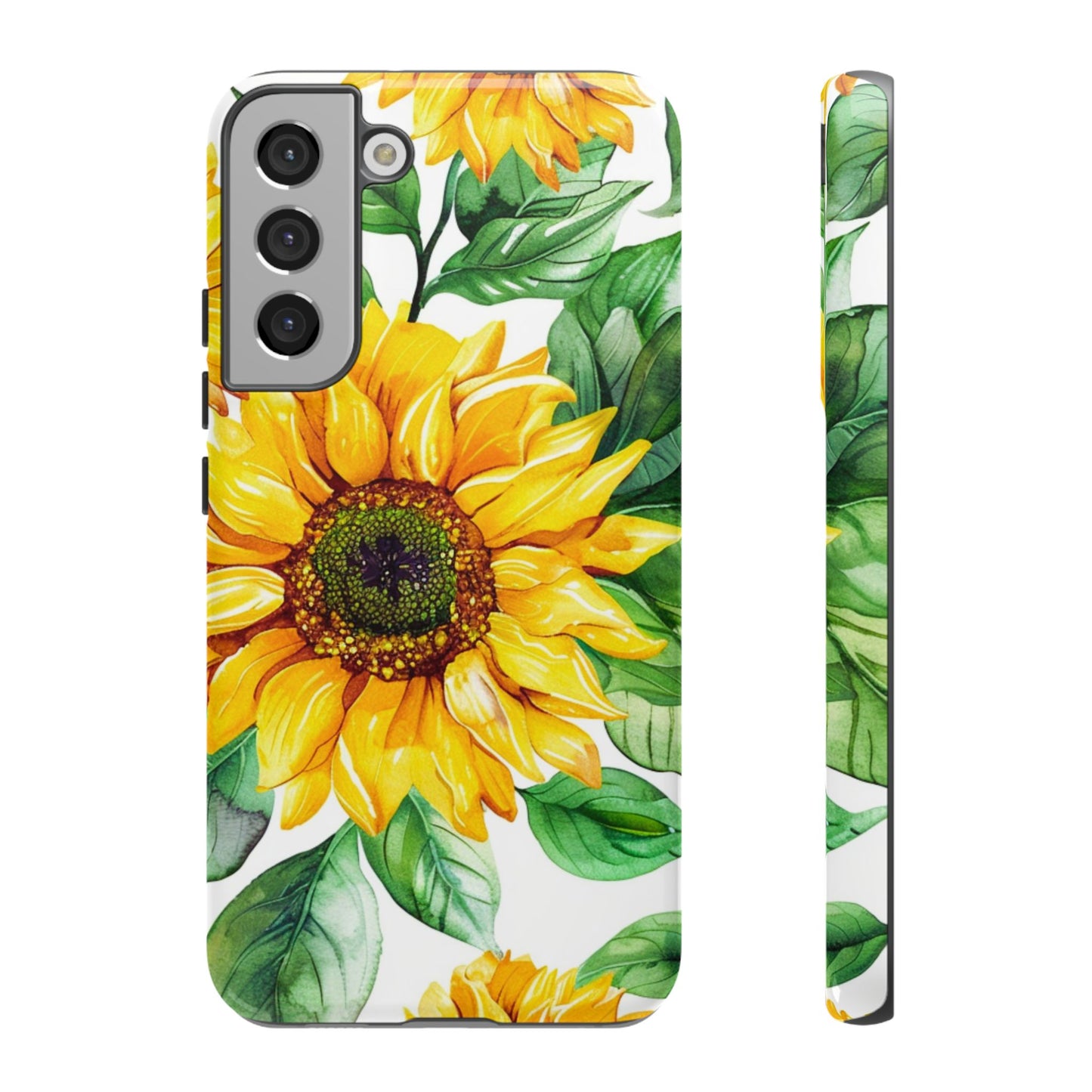 Sunflower Tough Phone Case — Bright Floral Protective Cover