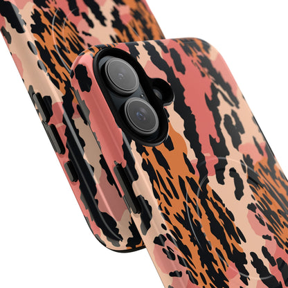 Leopard Print Tough Magnetic Phone Case — Slim Protective iPhone Cover
