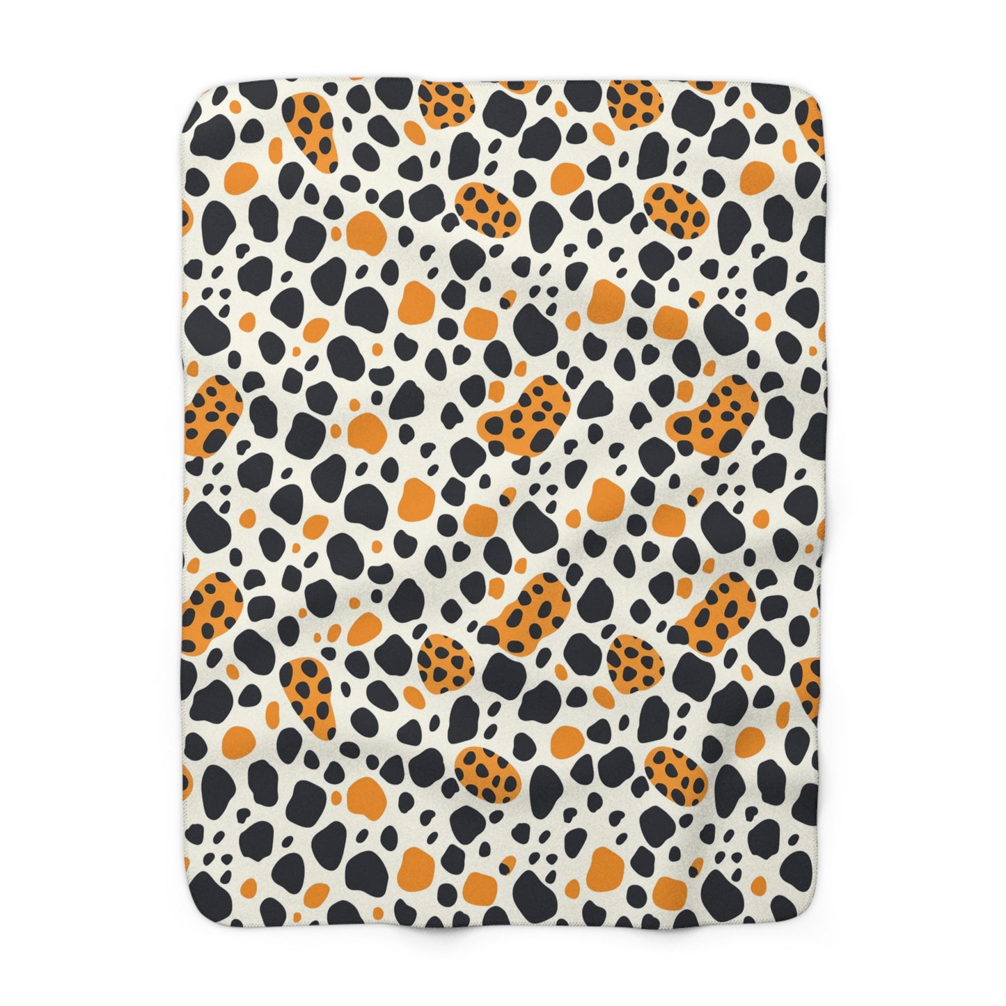Leopard Spot Sherpa Fleece Blanket – Cozy Animal Print Throw