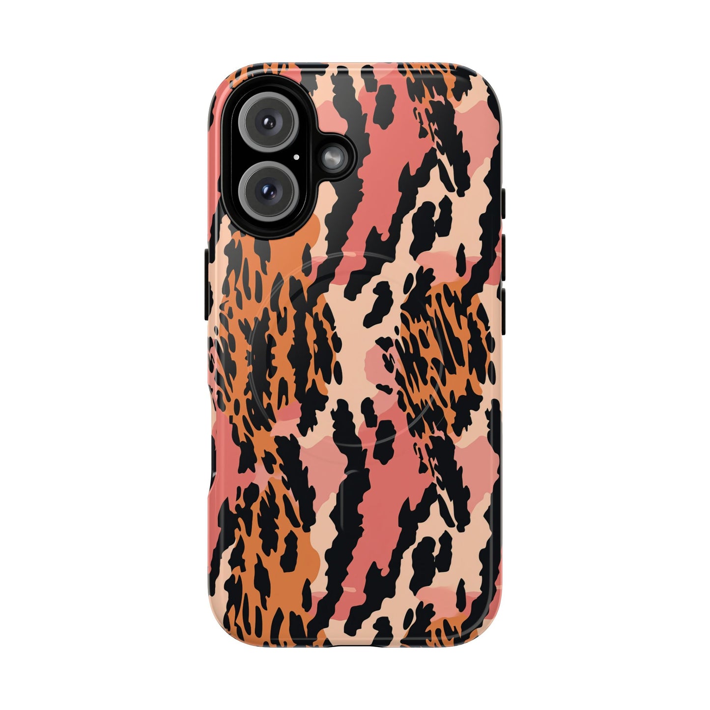 Leopard Print Tough Magnetic Phone Case — Slim Protective iPhone Cover