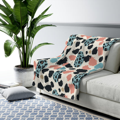 Sherpa Fleece Blanket With Multicolors