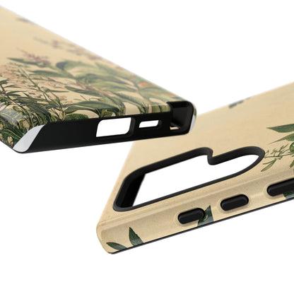 Floral Vintage Tough Case – Botanical Protective Phone Cover,Plants Lovers