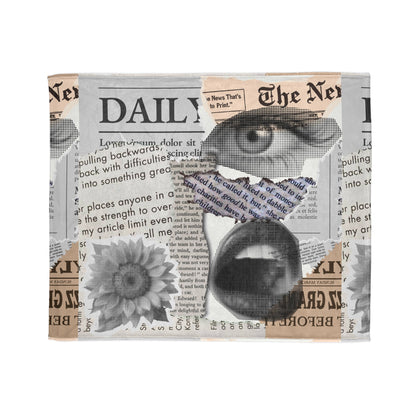 Artistic Polyester Blanket with Newspaper Design, Cozy Throw Blanket for Home Decor, Unique Gift for Art Lovers, Soft Bedspread, Warm [...]