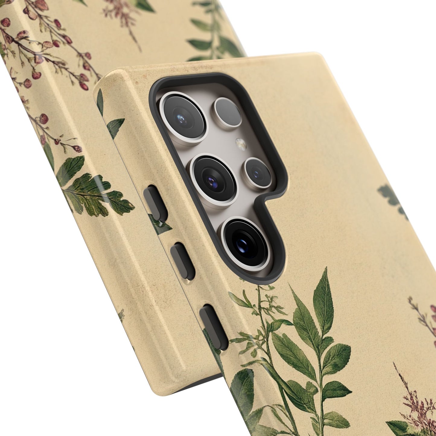 Floral Vintage Tough Case – Botanical Protective Phone Cover,Plants Lovers