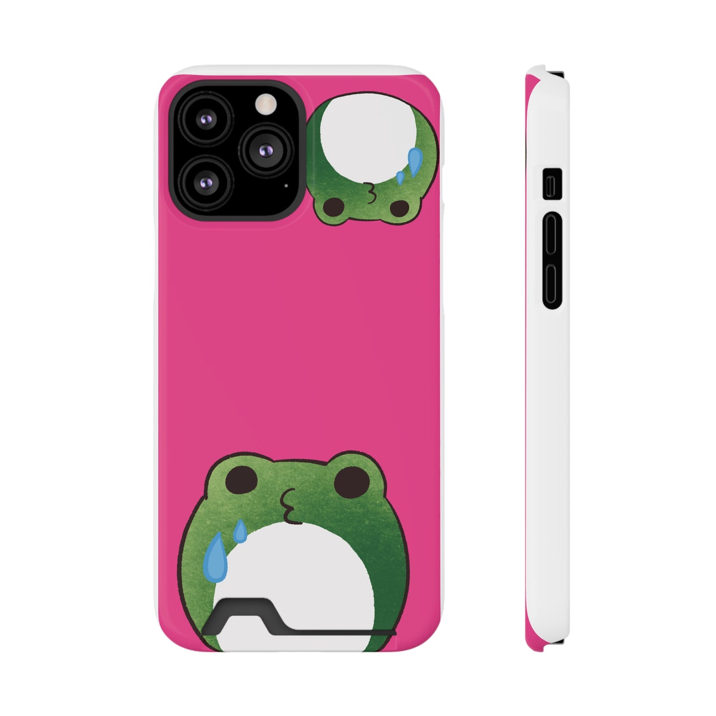 Phone Case With Card Holder frog for animal lovers
