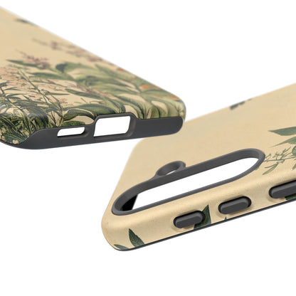 Floral Vintage Tough Case – Botanical Protective Phone Cover,Plants Lovers