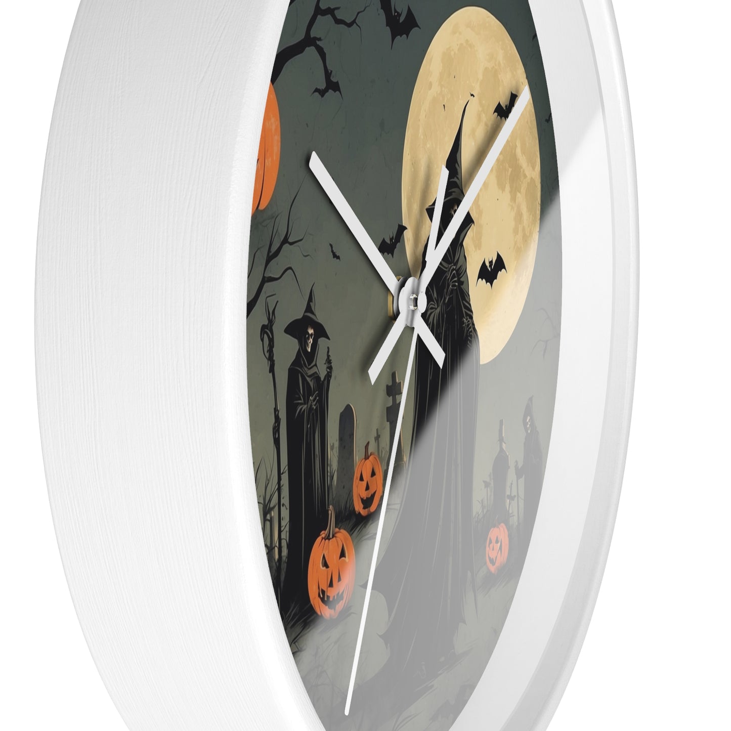 Spooky Halloween Wall Clock, Halloween Decor, Witch Clock, Pumpkin Wall Art, Haunted House Decoration, Fall Home Decor