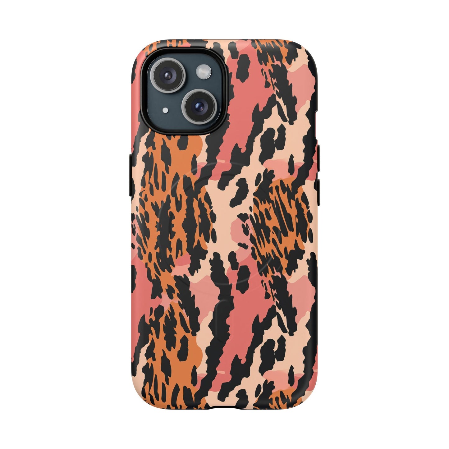 Leopard Print Tough Magnetic Phone Case — Slim Protective iPhone Cover