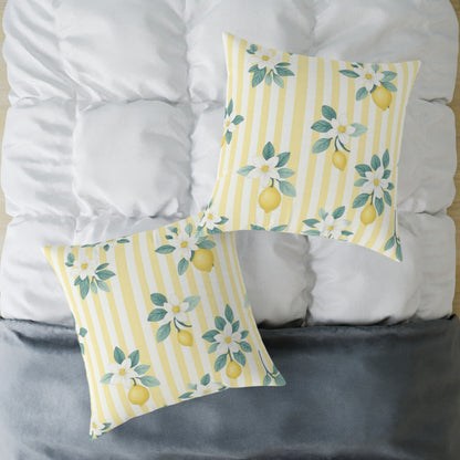 Square Poly Canvas Pillow lemon lovers