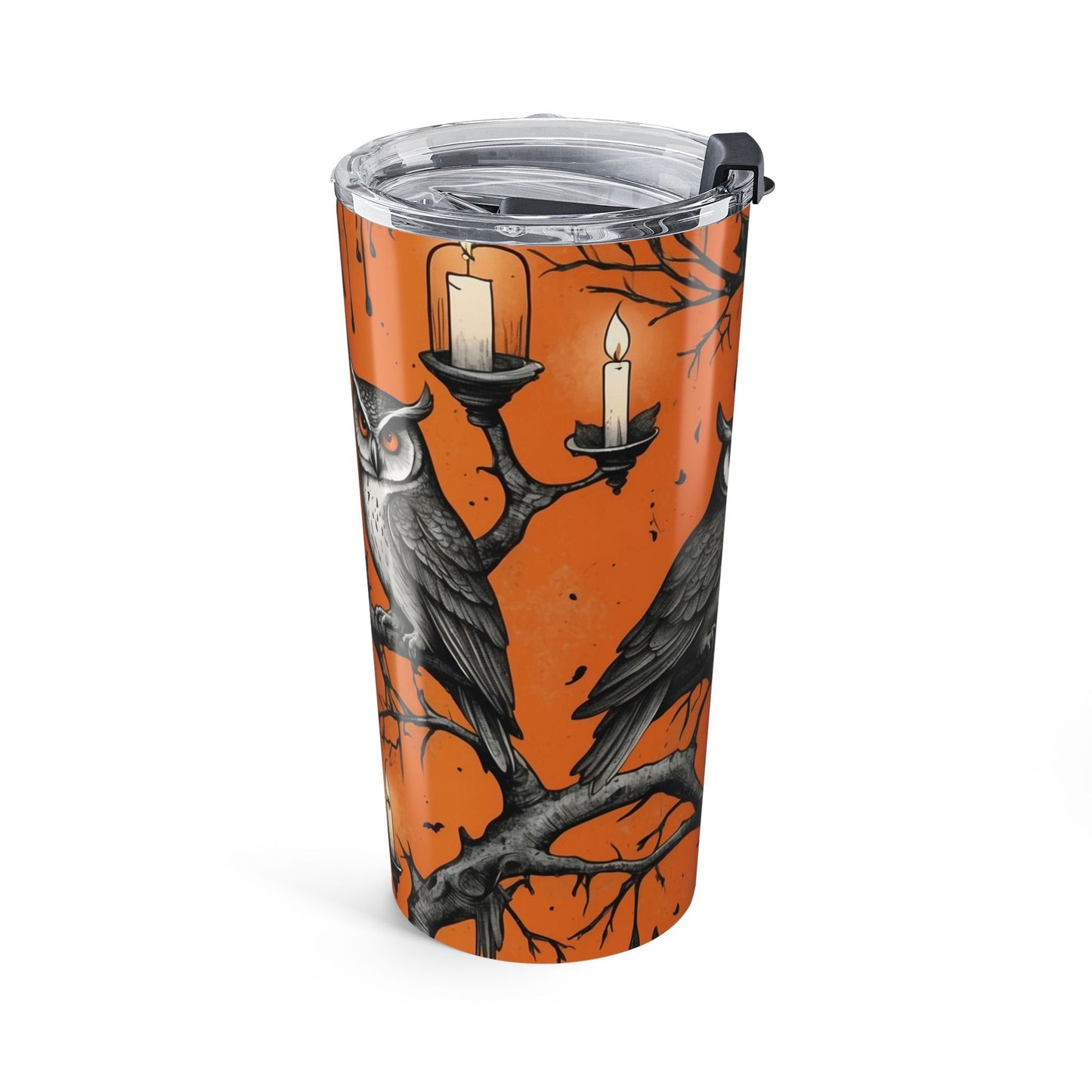 Spooky Owl Tumbler 20oz | Halloween Drinkware, Perfect for Fall, Owl Lovers, Coffee Travel Mug, Gift for Her