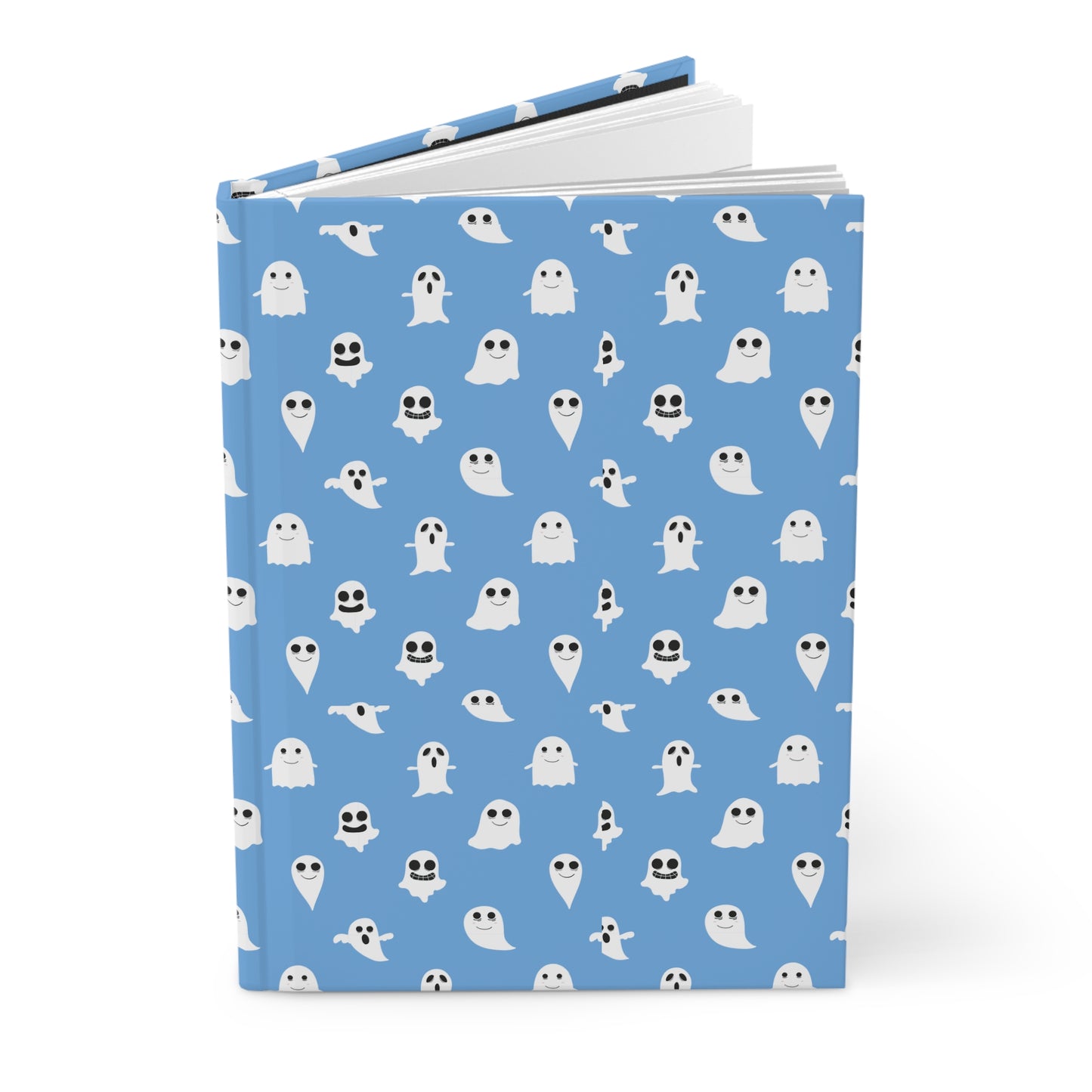 Ghostly Whimsical Hardcover Journal, Cute Ghost Notepad, Halloween Gifts, Creative Writing Journal, Spooky Stationery