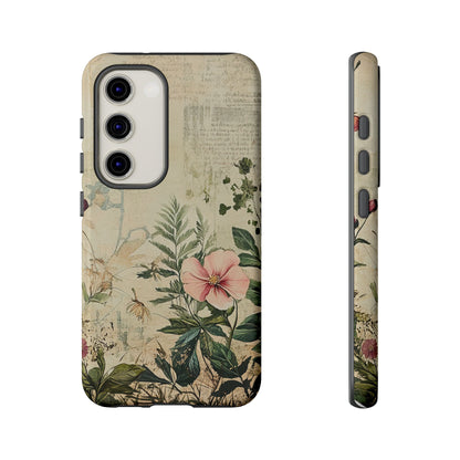 Floral Vintage Tough Case – Botanical Protective Phone Cover,Plants Lovers