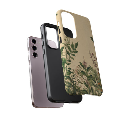Floral Vintage Tough Case – Botanical Protective Phone Cover,Plants Lovers
