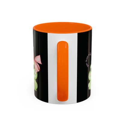 Cute Frog Accent Coffee Mug - Perfect for Girls, Gift for Coffee Lovers, Funny Frog Mug, Animal Lover Gift, Office Mug