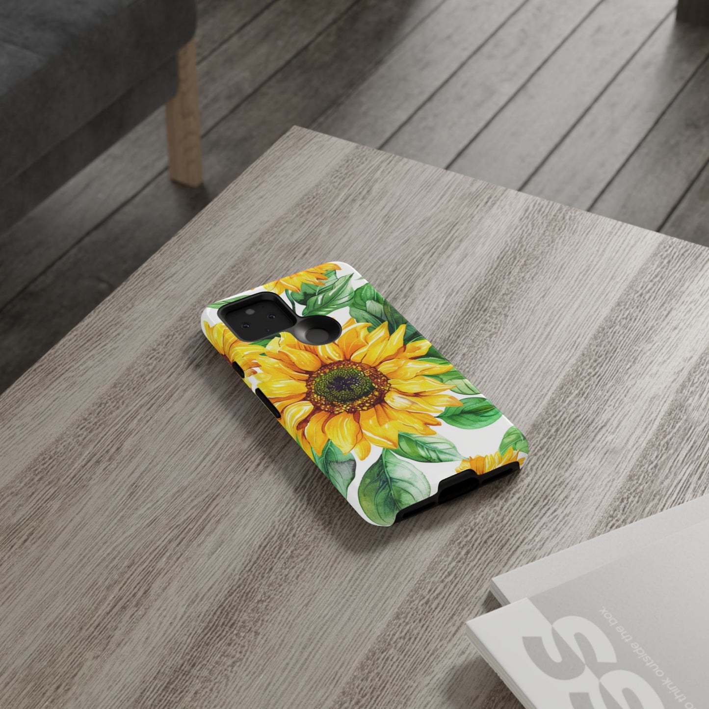 Sunflower Tough Phone Case — Bright Floral Protective Cover