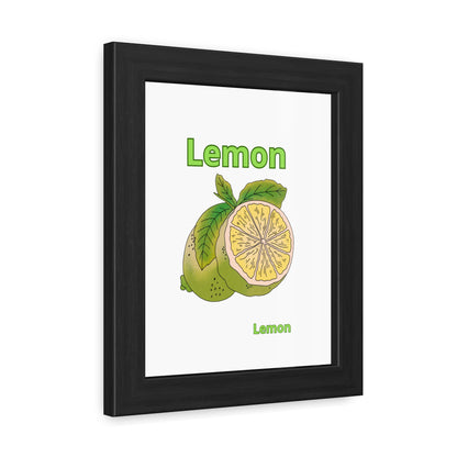 Lemon Framed Poster, Bright Home Decor, Kitchen Art, Gift for Citrus Lovers, Fresh Farmhouse Style