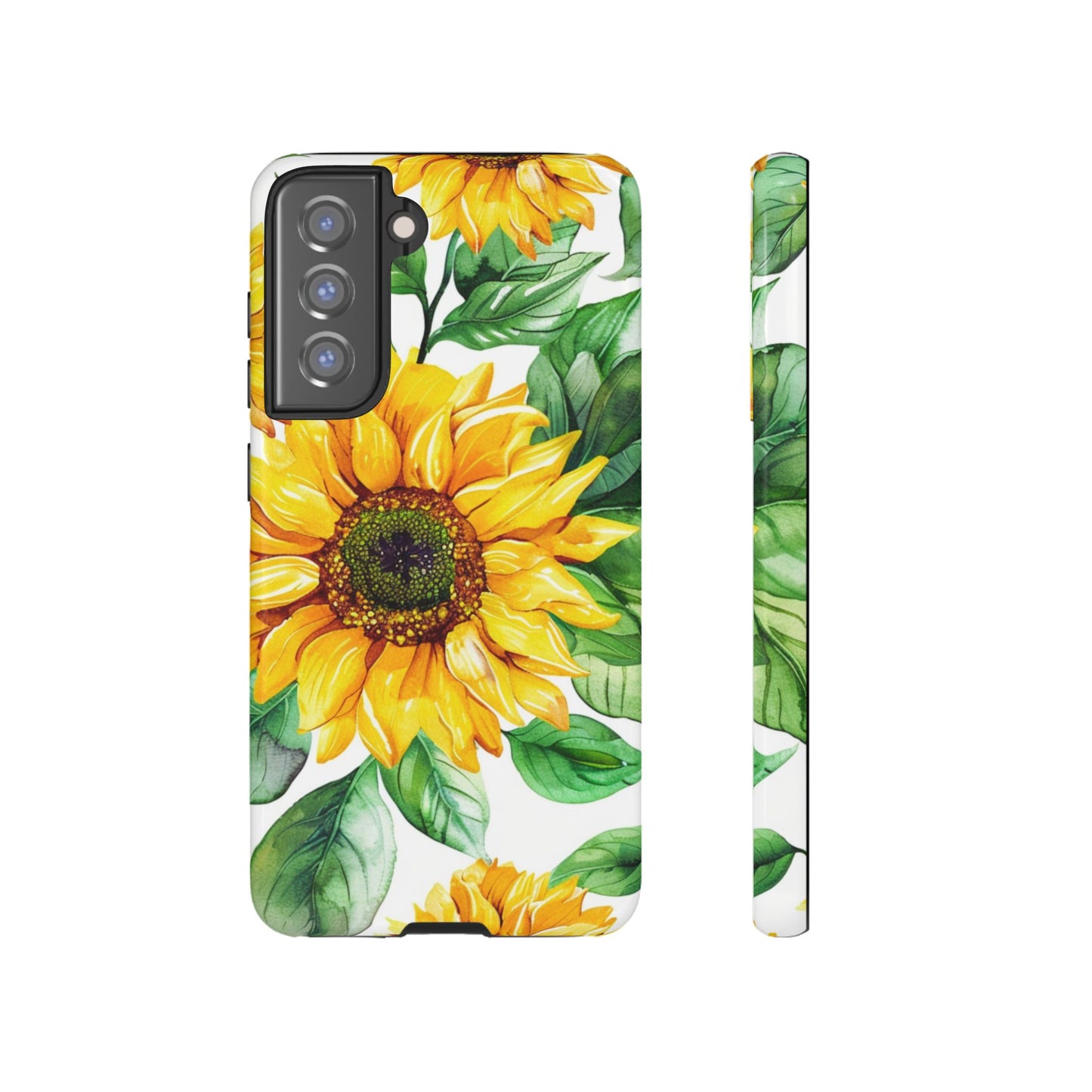 Sunflower Tough Phone Case — Bright Floral Protective Cover