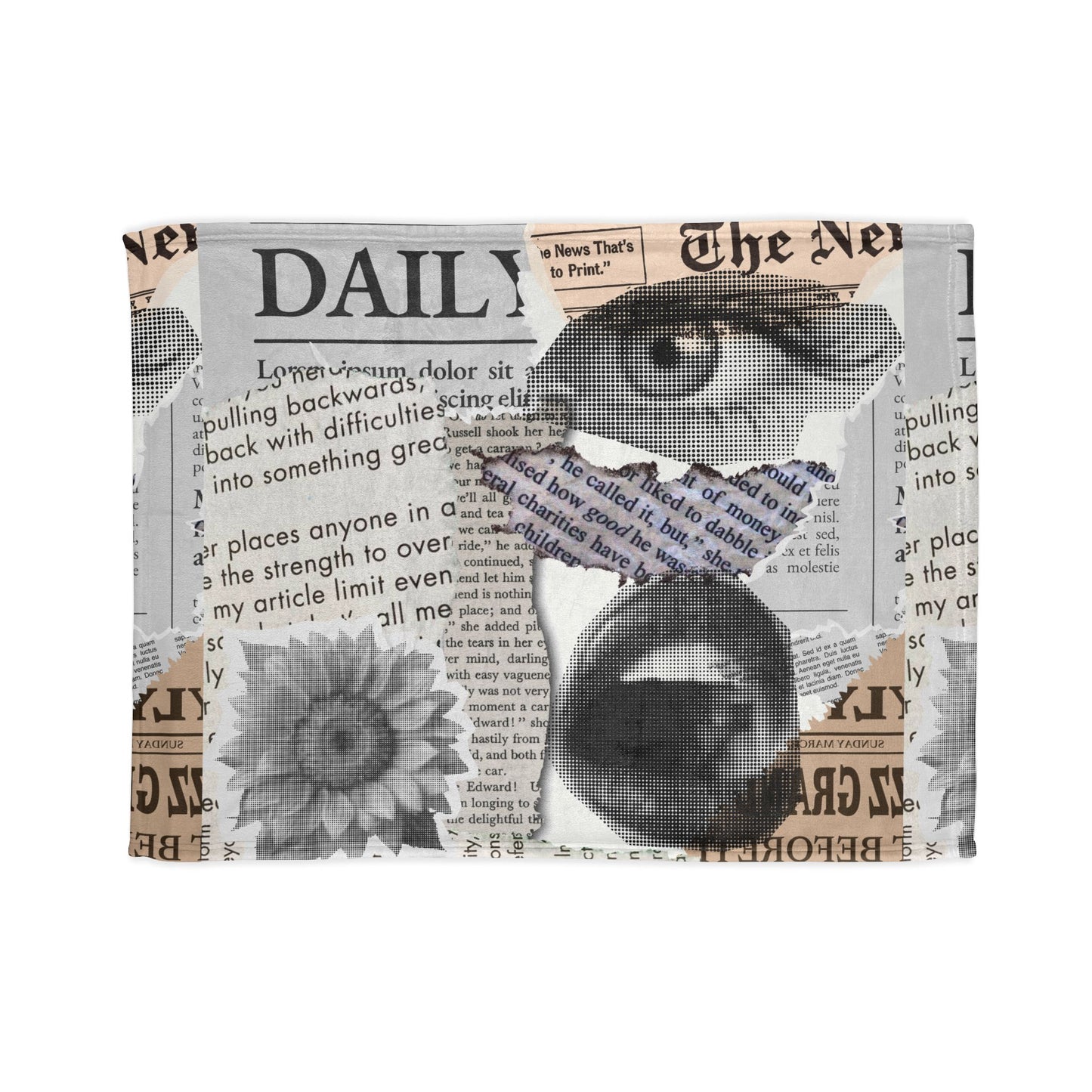 Artistic Polyester Blanket with Newspaper Design, Cozy Throw Blanket for Home Decor, Unique Gift for Art Lovers, Soft Bedspread, Warm [...]