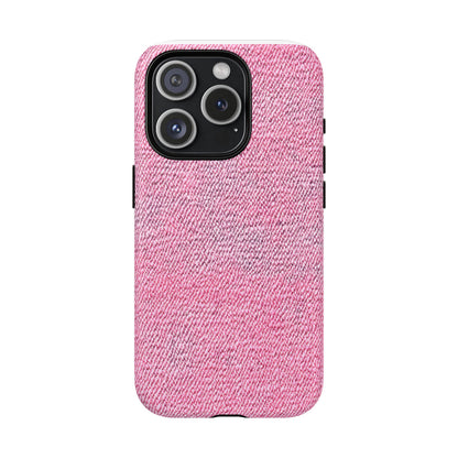 Pink Textured Tough Magnetic Phone Case — Durable Magnetic Snap-On iPhone Cover