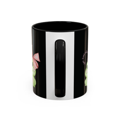 Cute Frog Accent Coffee Mug - Perfect for Girls, Gift for Coffee Lovers, Funny Frog Mug, Animal Lover Gift, Office Mug