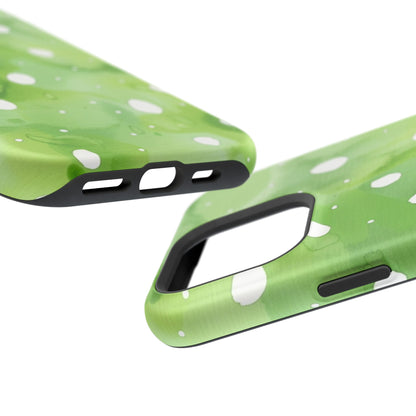 Green Watercolor Polka Dot Magnetic Impact Phone Case