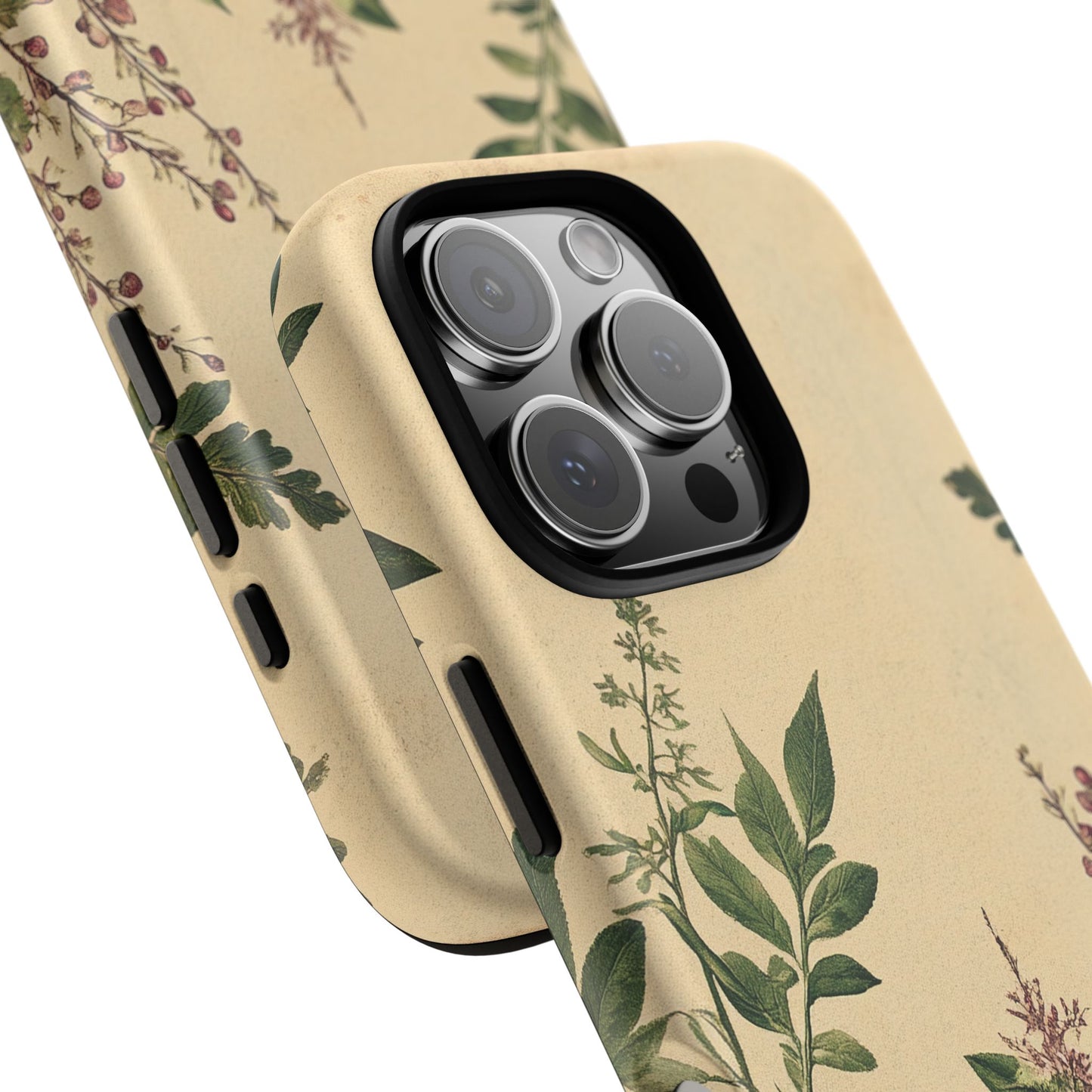 Floral Vintage Tough Case – Botanical Protective Phone Cover,Plants Lovers