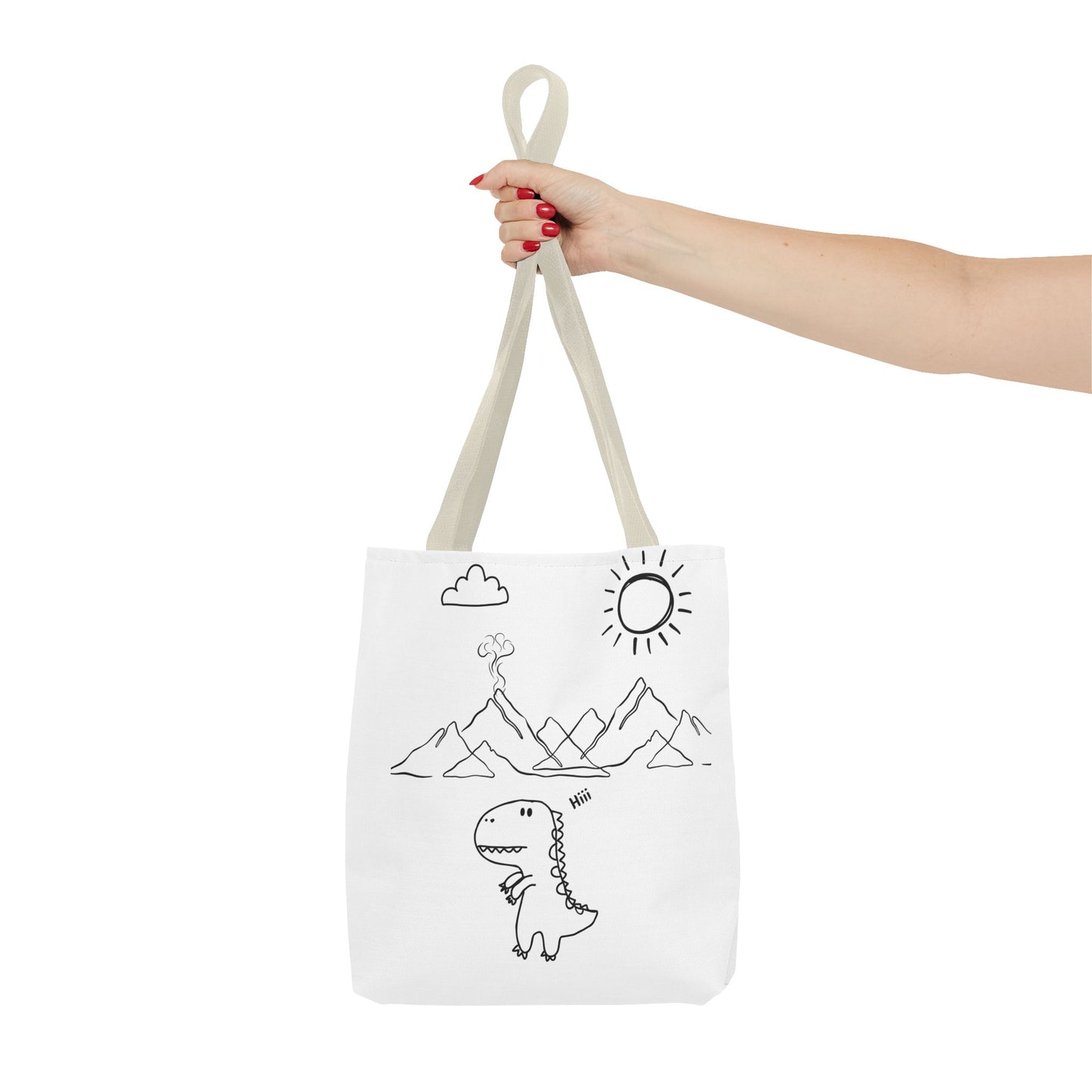 Tote Bag .Dinosaurs,white and black , perfect for gifts for her, perfect gifts for him.