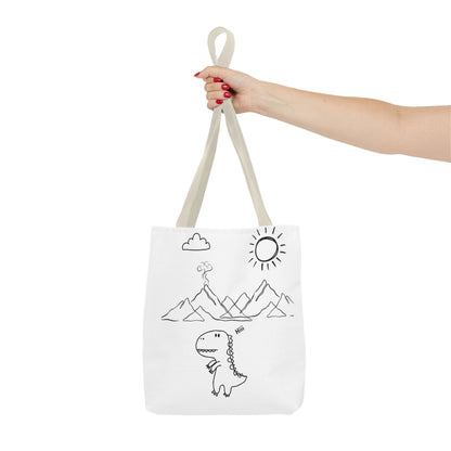 Tote Bag .Dinosaurs,white and black , perfect for gifts for her, perfect gifts for him.