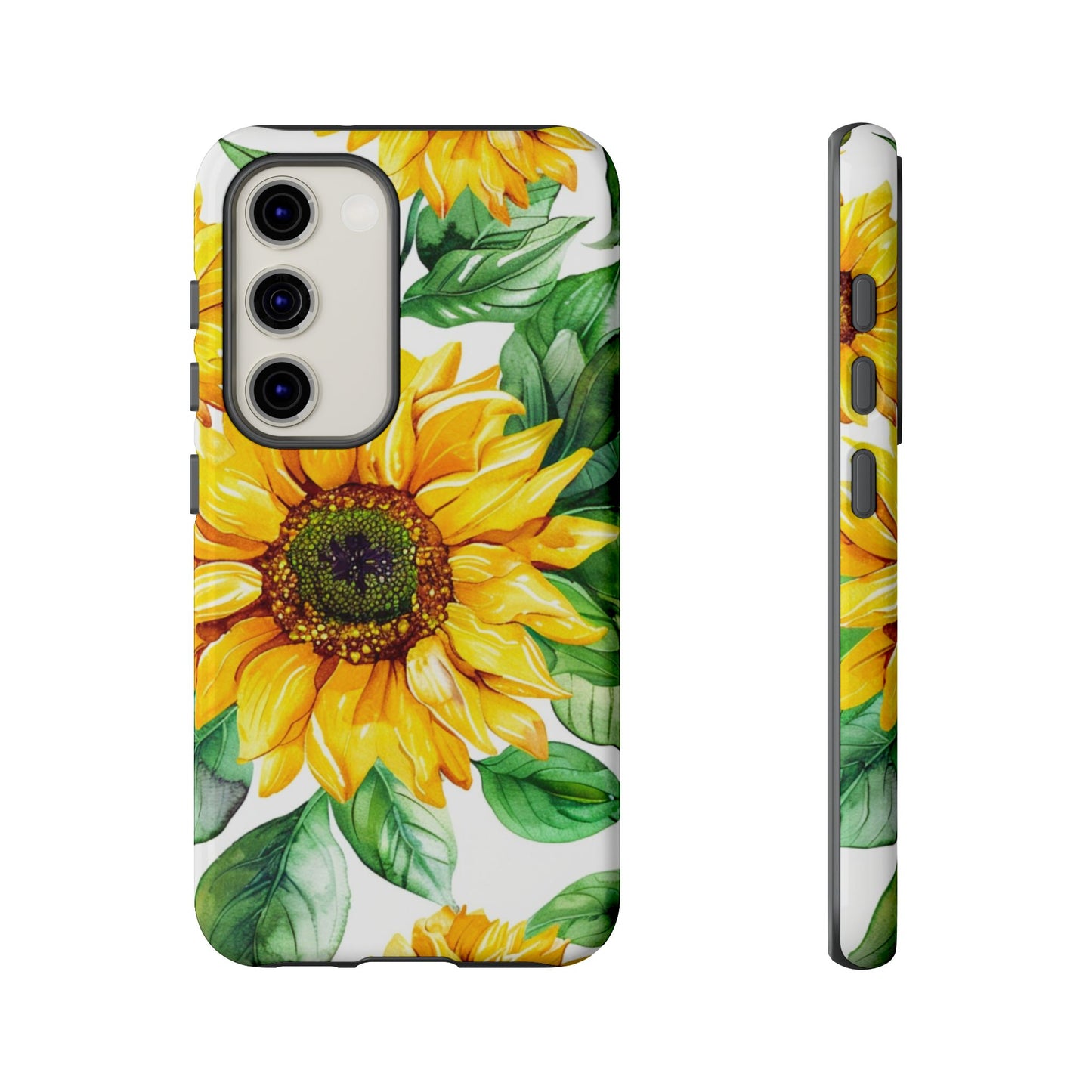 Sunflower Tough Phone Case — Bright Floral Protective Cover