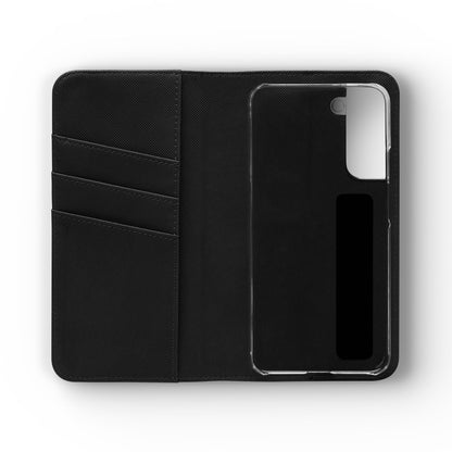 Sunflower & Lemon Flip Phone Case – Floral Wallet Flip Case with Card Slots