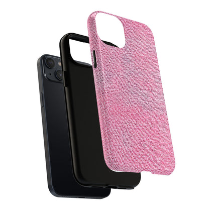 Pink Textured Tough Magnetic Phone Case — Durable Magnetic Snap-On iPhone Cover