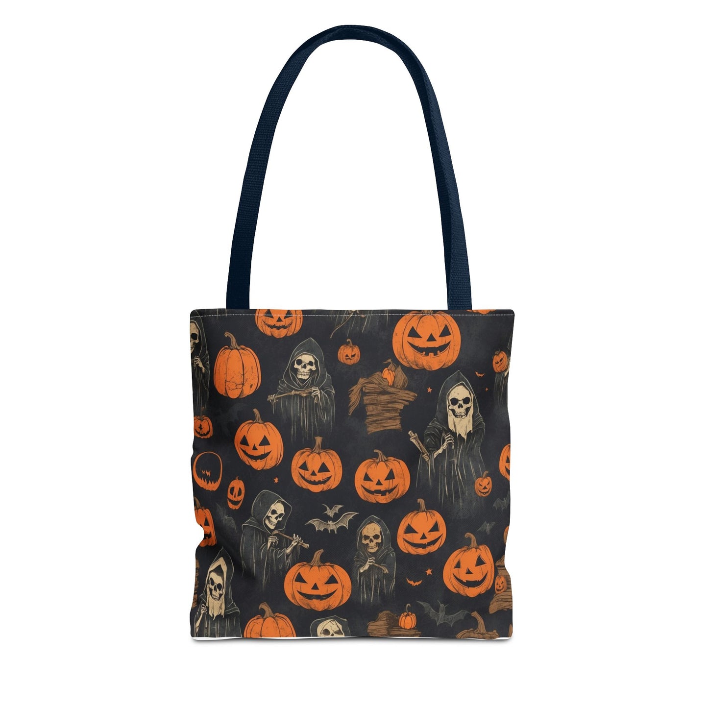 Halloween Pumpkin Tote Bag, Spooky Seasonal Eco-Friendly Bag, Trick or Treat Tote, Fall Accessory, Gifting for Halloween Lovers