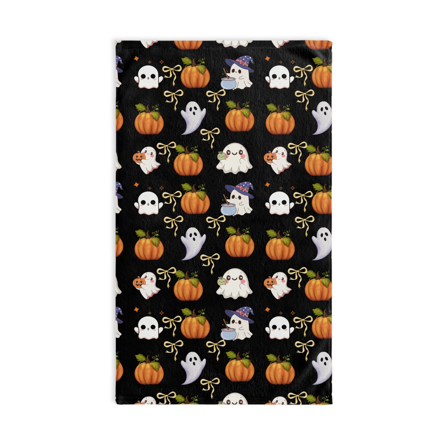 Halloween-Themed Hand Towel, Spooky Kitchen Decor, Ghost Pumpkin Towel, Holiday Gift, Farmhouse Style