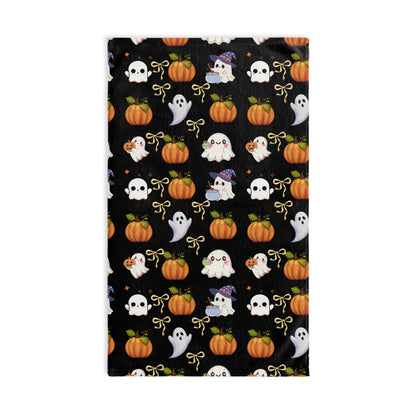 Halloween-Themed Hand Towel, Spooky Kitchen Decor, Ghost Pumpkin Towel, Holiday Gift, Farmhouse Style