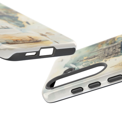 Hard Phone Case — Watercolor Fantasy Map Castle Design